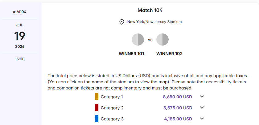 世界杯官方票价震惊球迷 国际足联被指榨干粉丝