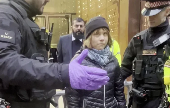 参加挺巴勒斯坦抗议 瑞典“环保少女”在伦敦被捕